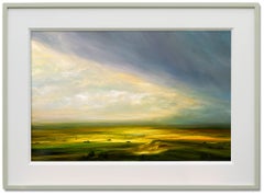 Il disvelamento - pittura ad olio originale di paesaggio surreale - Arte contemporanea moderna