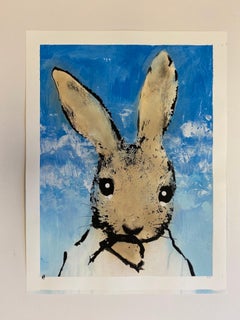 Harry Bunce, Sorry #122, Erschwingliche zeitgenössische Kunst, Kaninchenkunst, Kunst Online