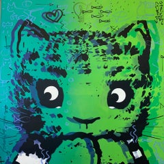 In Too Deep, original painting, street art, mixed media, impressionistic