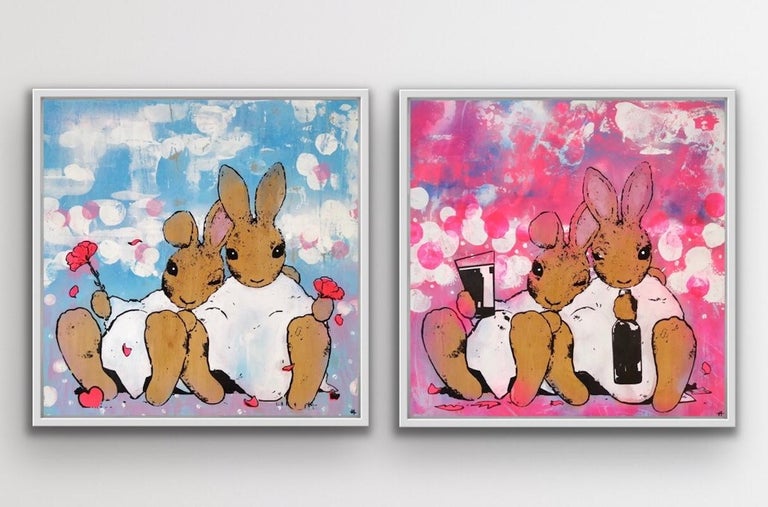 Harry Bunce Early Start and Late Finish diptych For Sale at 1stDibs