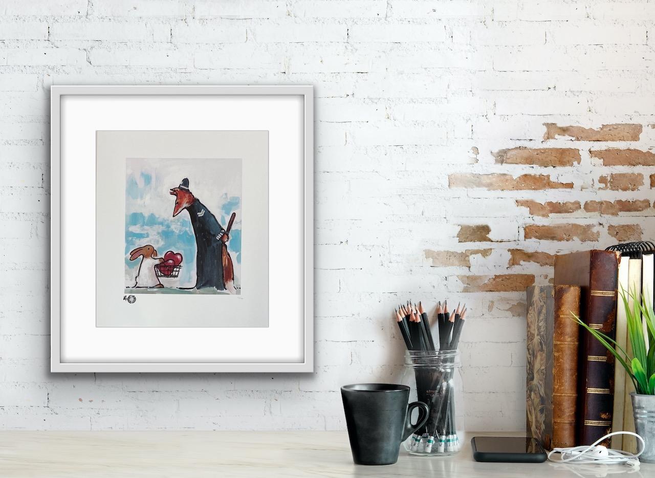 Essential Items, Limited edition print, Animal print, Fox, Rabbit  For Sale 5