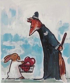 Artículos Esenciales, Impresión edición limitada, Impresión animal, Zorro, Conejo