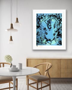 God Save the Green I, Limited Edition Rabbit Print, Blue Animal Artwork