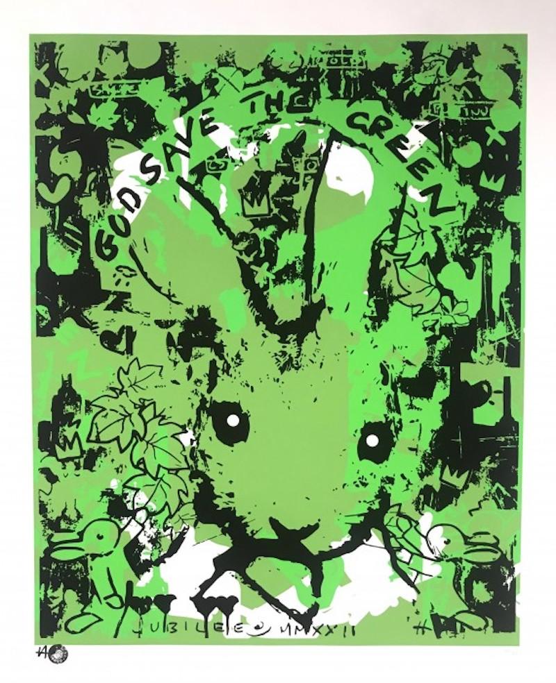 God Save the Green (II), limited edition print, animal art, pop art, affordable