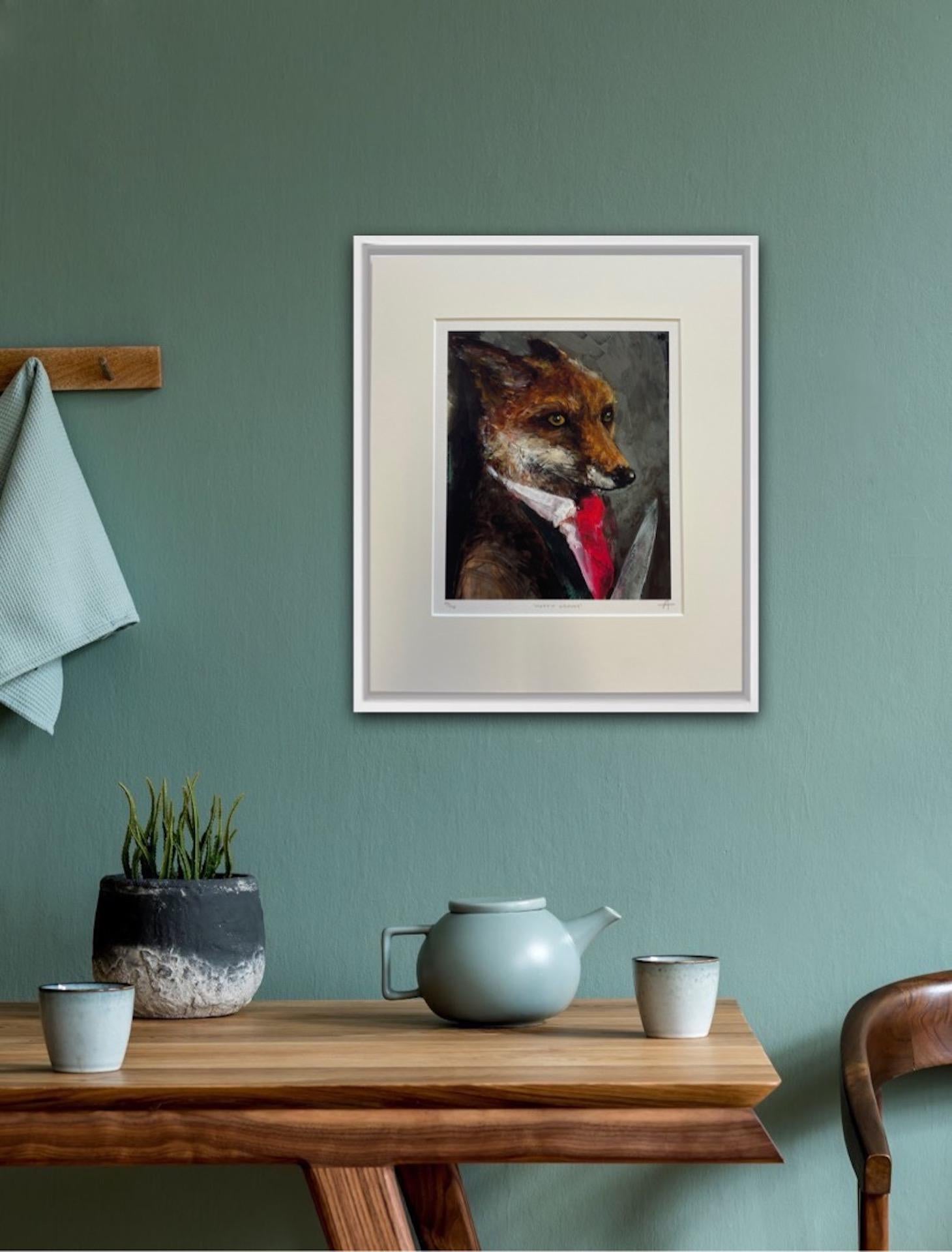 Harry Bunce, Matty Groves, Limited Edition Print, Fox Art, Affordable art For Sale 8