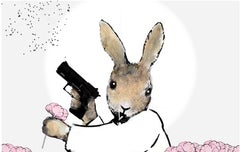 Rural Resistance Series - Home Guard, Animal print, Bunny, Abstract print