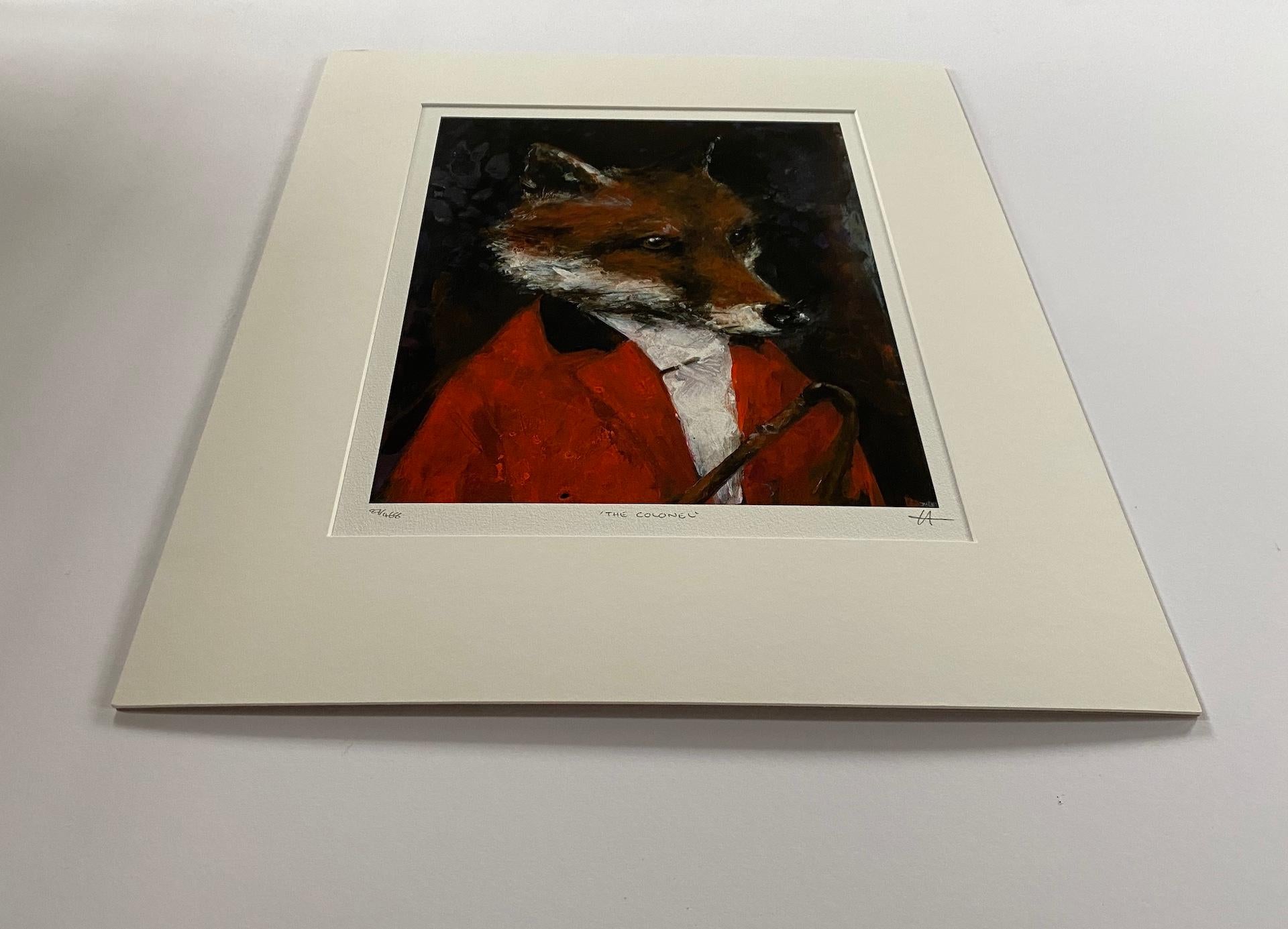 The Colonel, Limited Edition Print, Contemporary Art, Fox art, Animal print  For Sale 5
