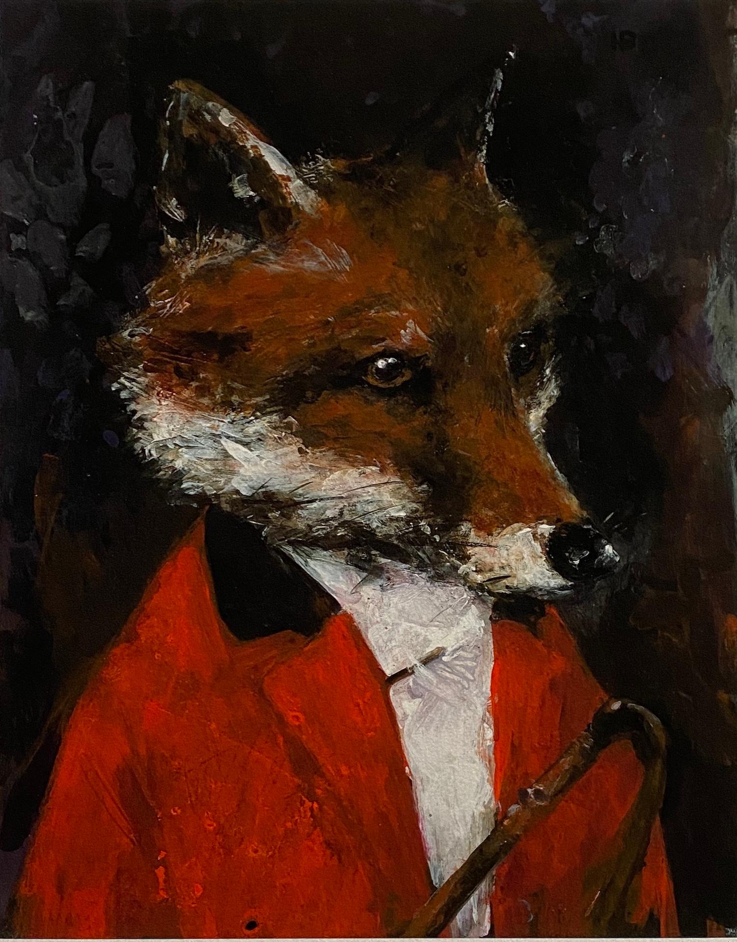 Harry Bunce Animal Print - The Colonel, Limited Edition Print, Contemporary Art, Fox art, Animal print 