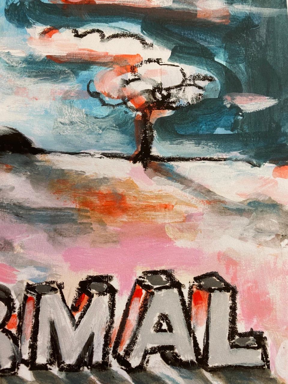 La Nueva Normalidad, Impresión edición limitada, Conejito, Impresión animal, Atardecer en venta 3
