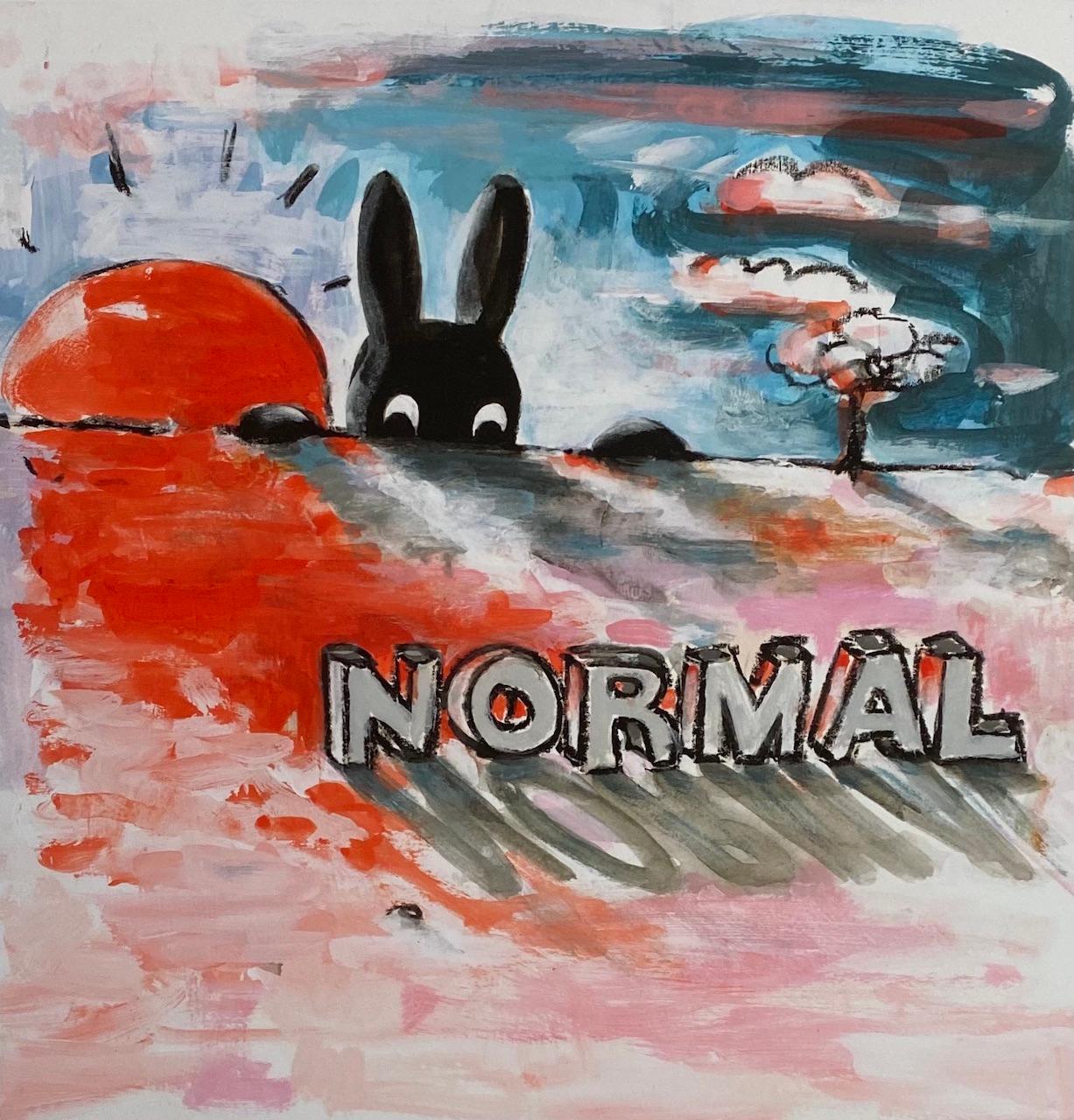 Harry Bunce Animal Print - The New Normal, Limited edition print, Bunny, Animal print, Sunset 