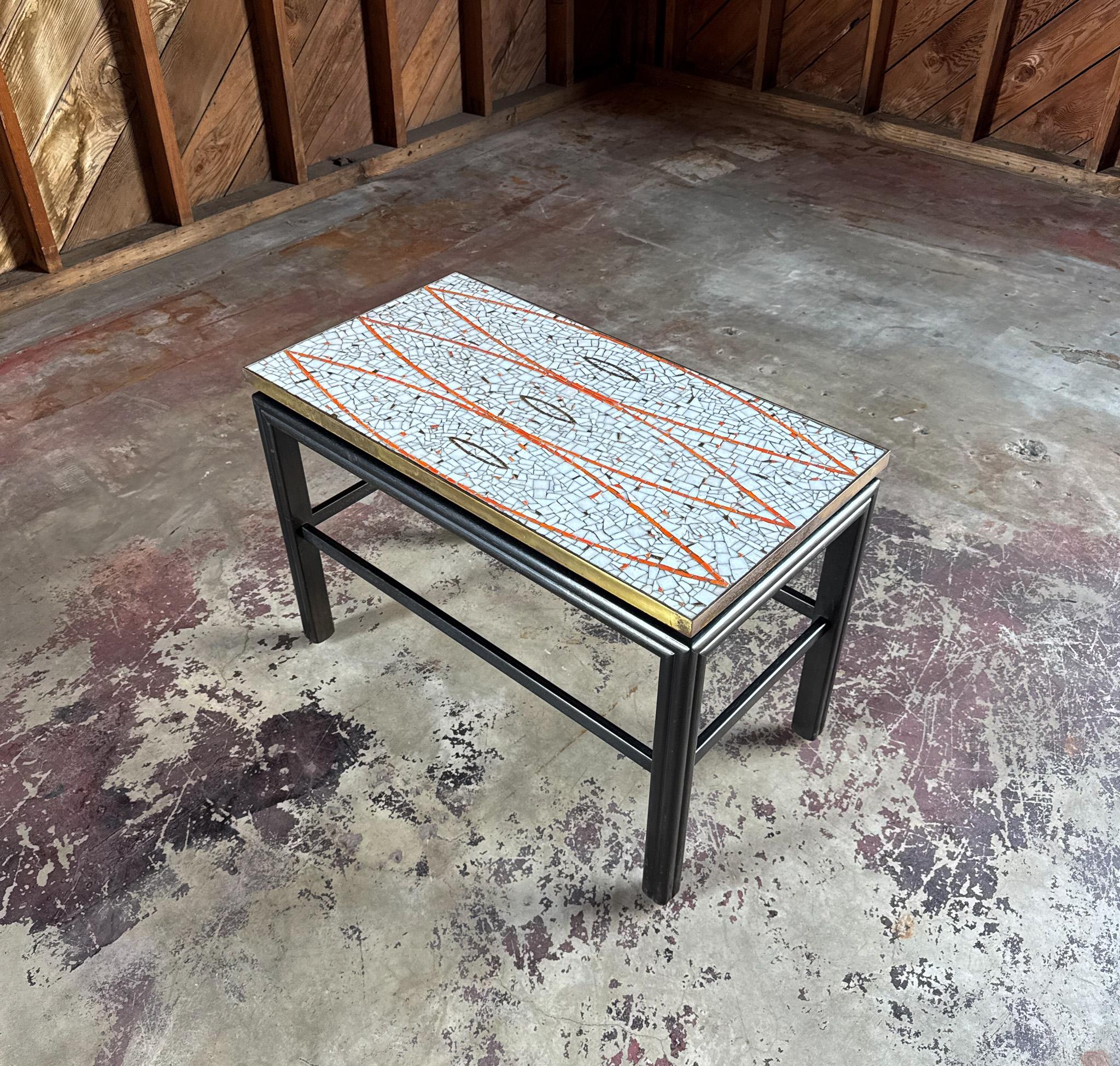 Harry Burger Custom Glass Mosaic Tile Side Table, Hollywood, c.1955 4