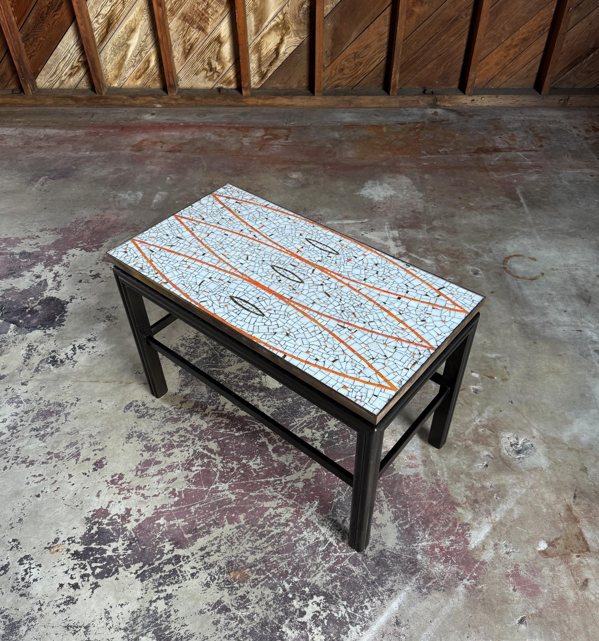 Harry Burger Custom Glass Mosaic Tile Side Table, Hollywood, c.1955 6