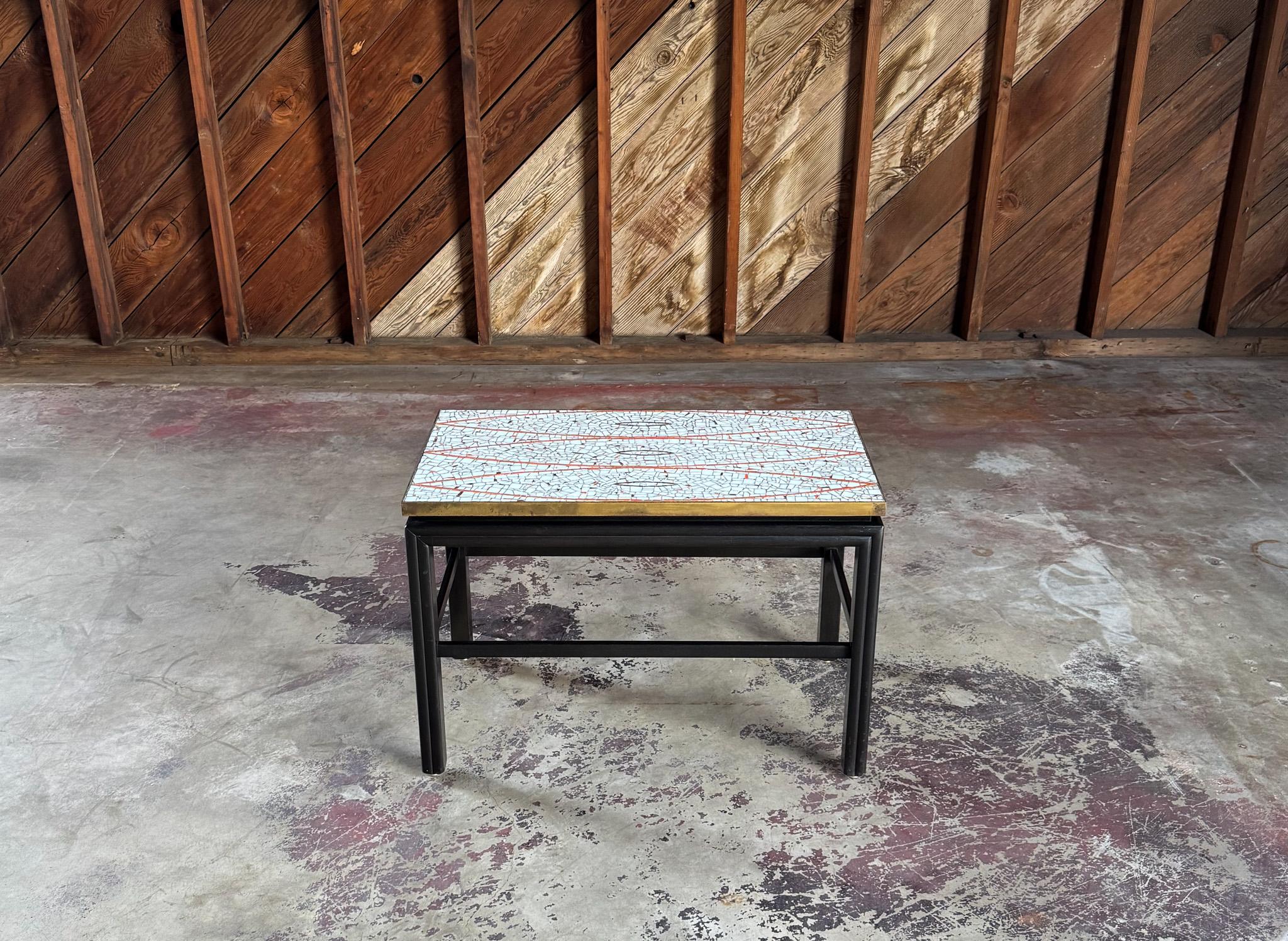 Harry Burger Custom Glass Mosaic Tile Side Table, Hollywood, c.1955 8