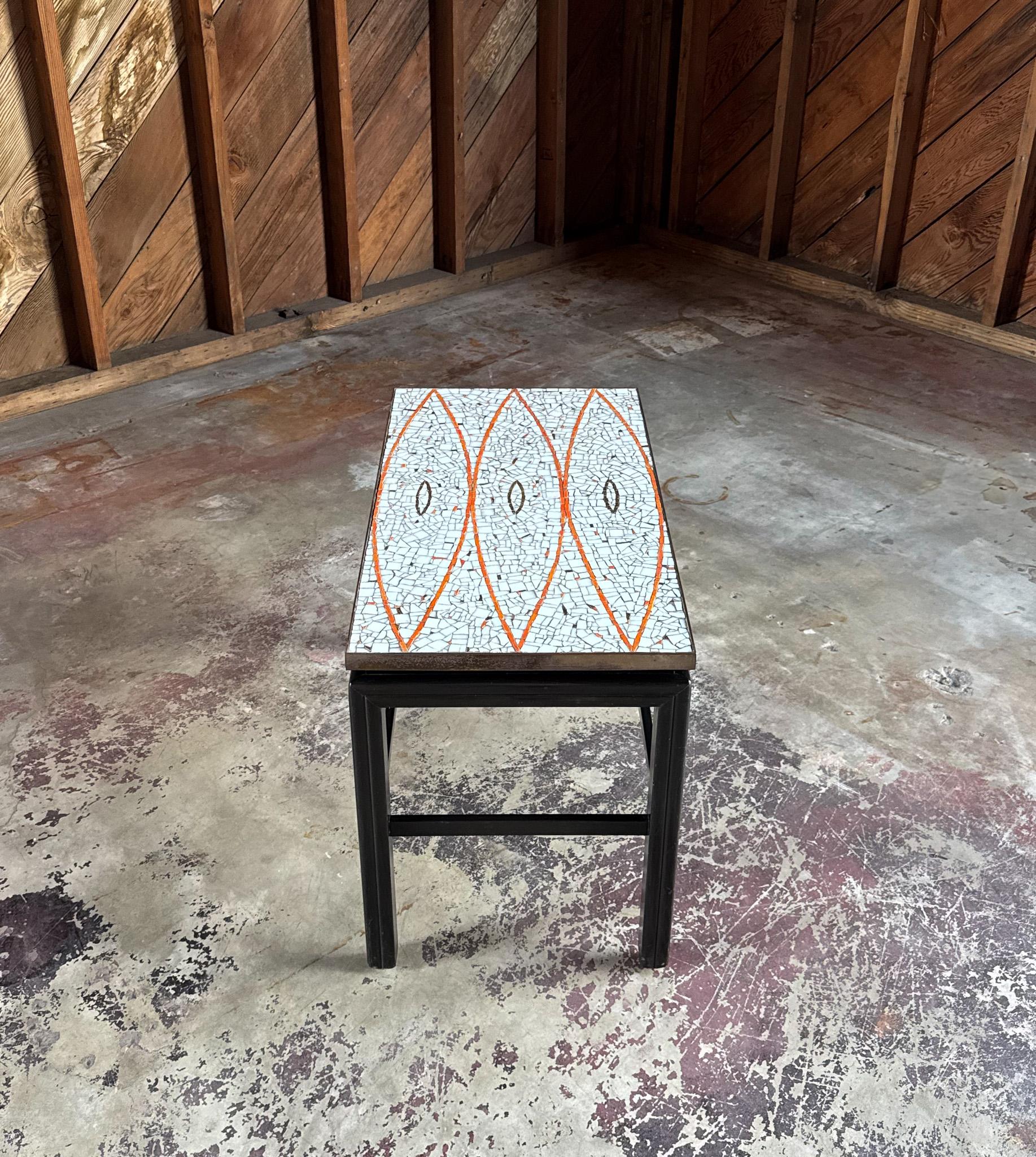 Harry Burger Custom Glass Mosaic Tile Side Table, Hollywood, c.1955 9