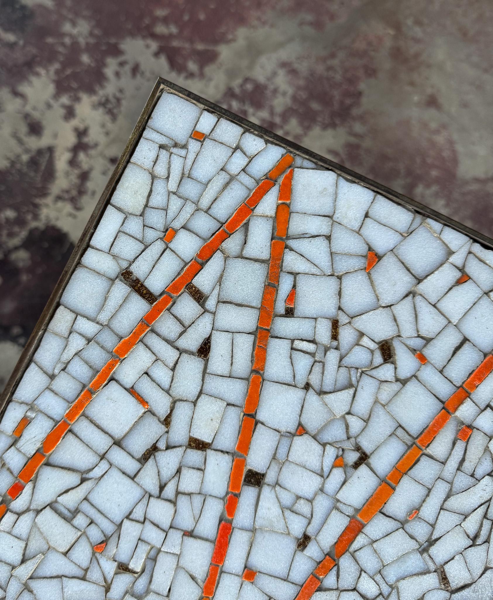 Harry Burger Custom Glass Mosaic Tile Side Table, Hollywood, c.1955 1