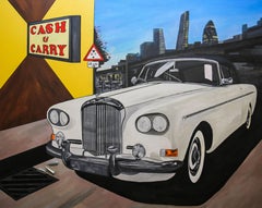 White Bentley Rolling Deep Through the East End, Laughing Gas Original, Signed