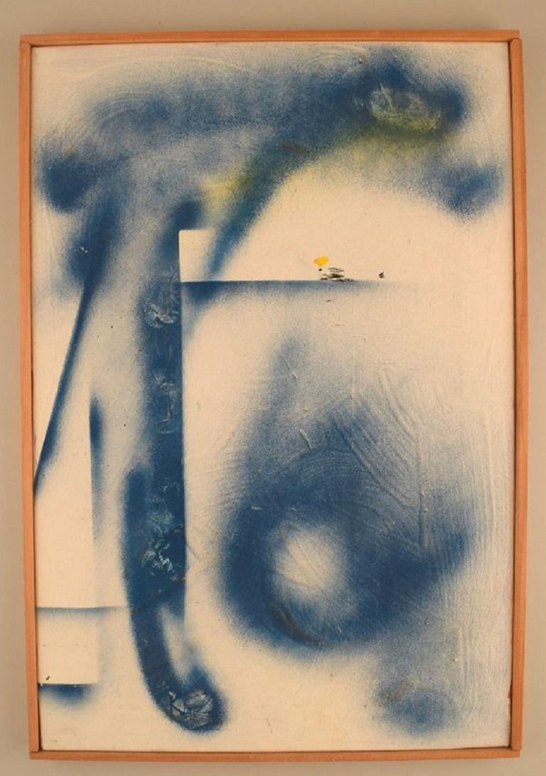 Harry Ceson (1926-1978), schwedischer Künstler. Öl und Firnis auf Leinwand. 
Abstrakte Zusammensetzung. Datiert 1976.
Die Leinwand misst: 61 x 41 cm.
Der Rahmen misst: 1 cm.
In ausgezeichnetem Zustand.
Unterzeichnet und datiert.