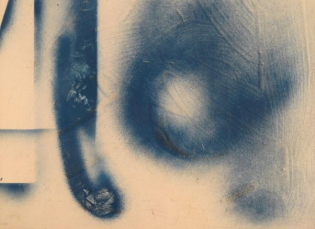 Harry Ceson, Öl und Lack auf Leinwand, Abstrakte Komposition im Zustand „Hervorragend“ im Angebot in Copenhagen, DK