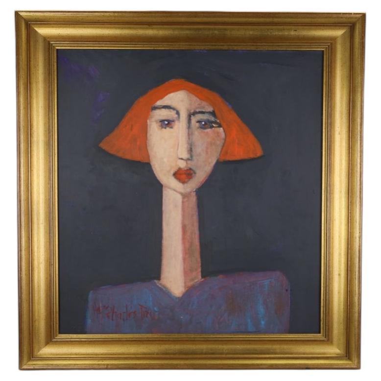 Harry Charles Tim Neo-Expressionist Acrylic Painting ‘Alice’