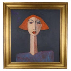 Harry Charles Tim Neo-Expressionist Acrylic Painting ‘Alice’