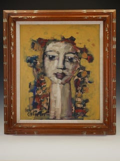 Harry Charles Tim Pintura acrílica neoexpresionista 'Jefe de la cosecha'