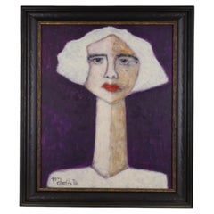 Harry Charles Tim Neo-Expressionist Painting ‘Kate at the Show’