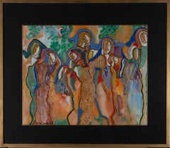 Harry Charles Tim - Contemporary Acrylic, A Happy Crowd