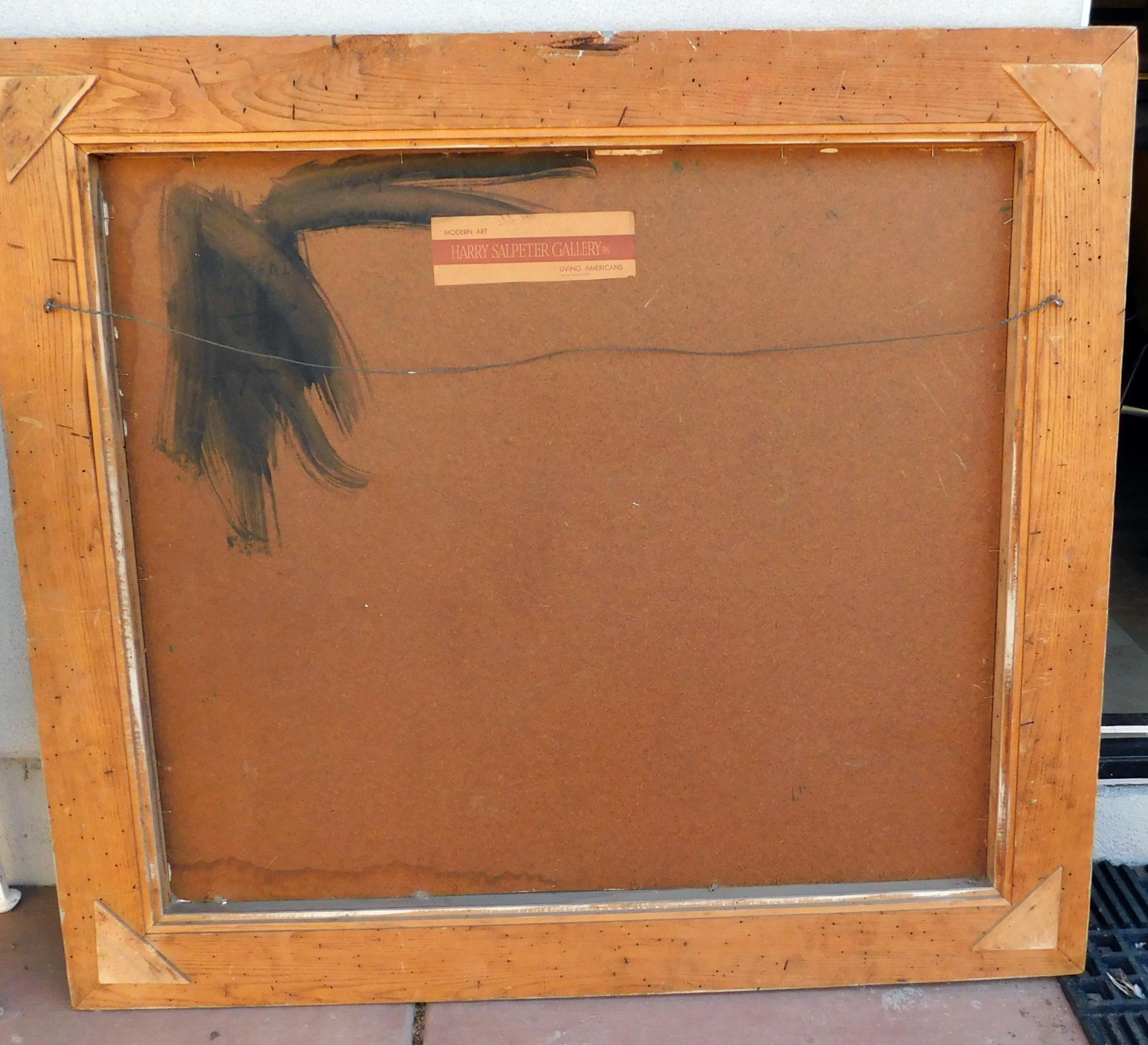 Harry Crowley NYC Pintura expresionista abstracta, hacia 1954, Soledad lenta en venta 5