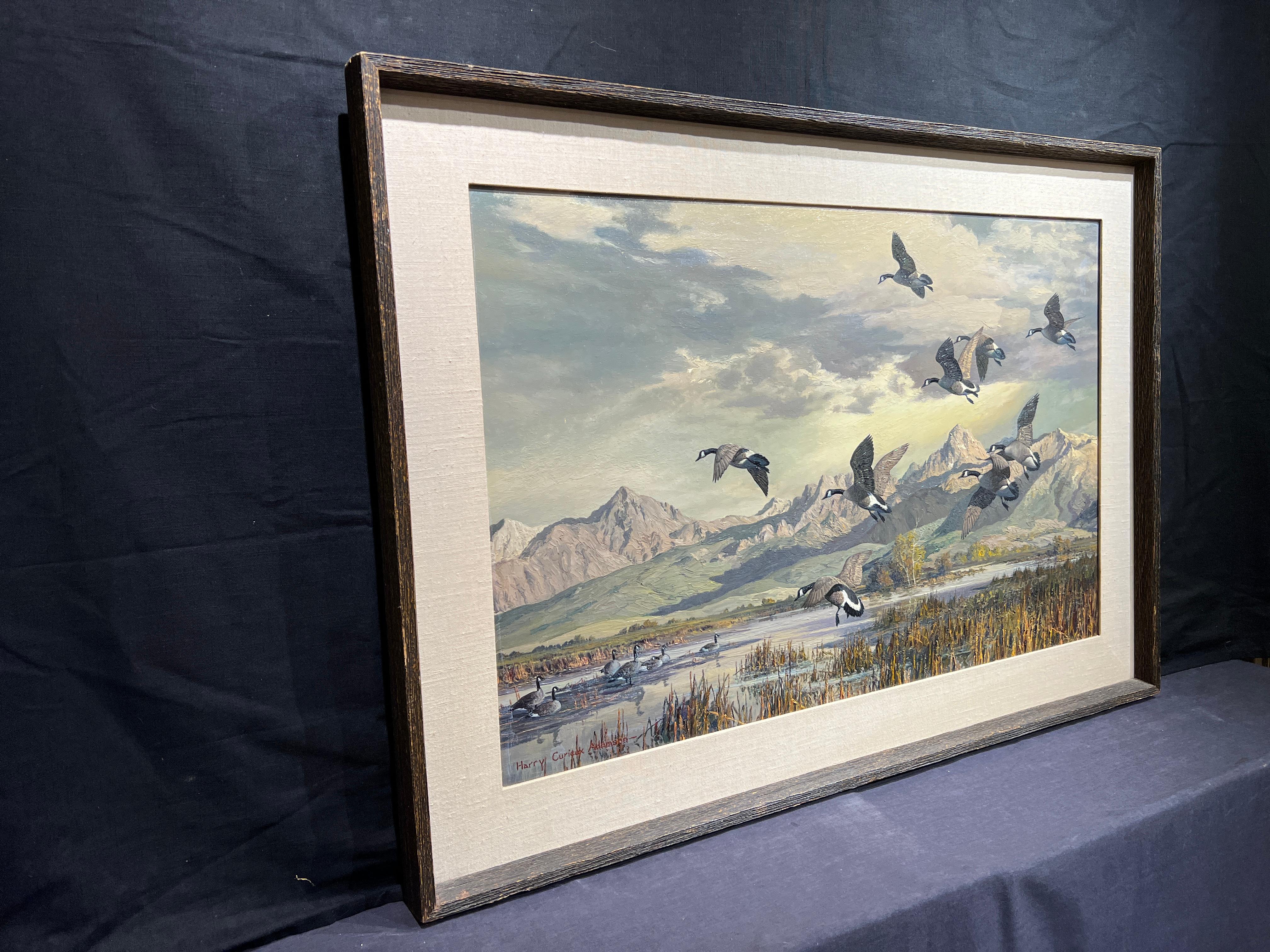 Geese and Mountains (Cloud Canyon/Autumn Enchantment)
Harry Curieux Adamson (1916-2012)
Signed Lower Left
Unframed: 22