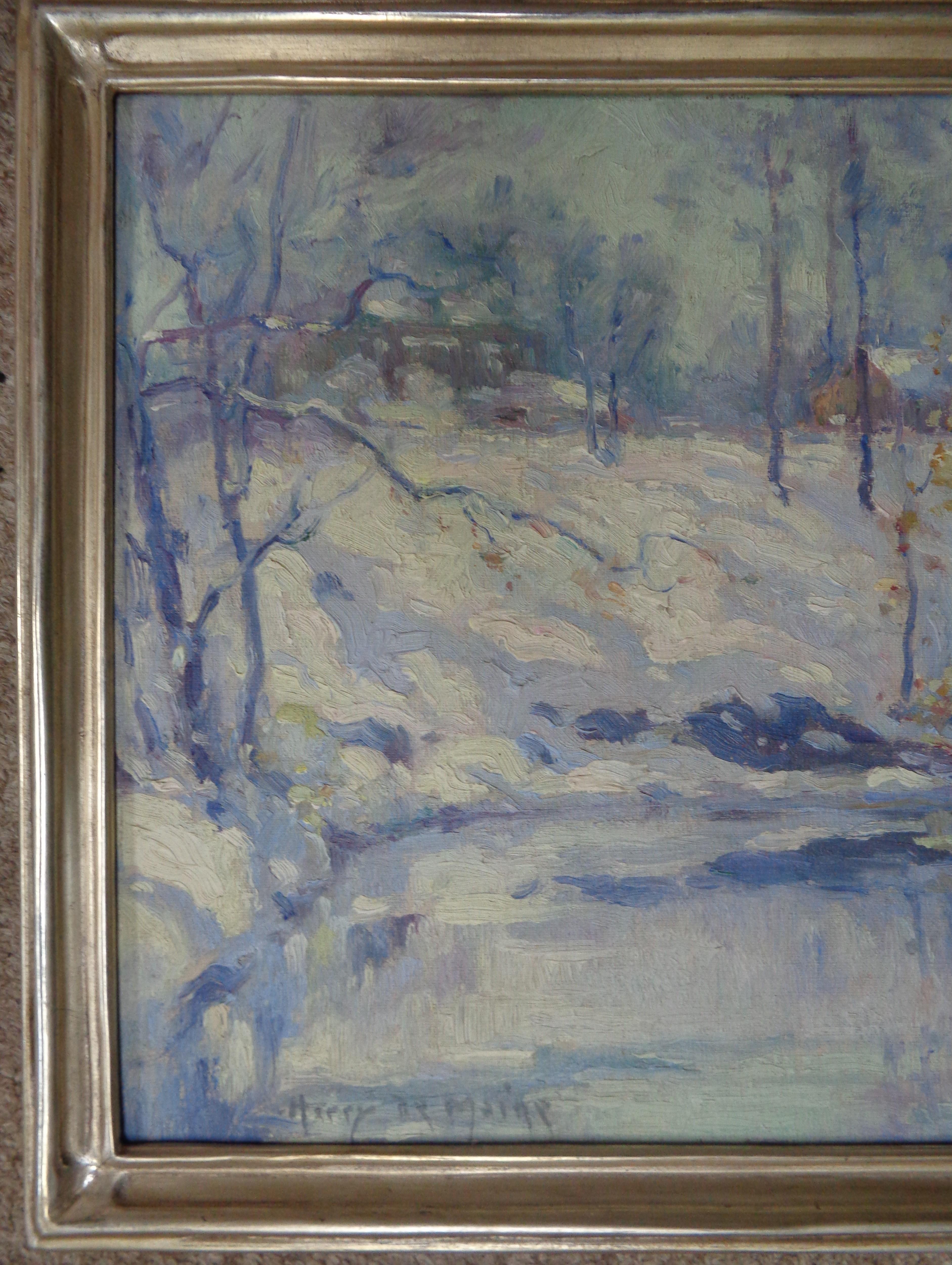 Salmagundi Club Artistics Harry De Maine Winter Stream en vente 2