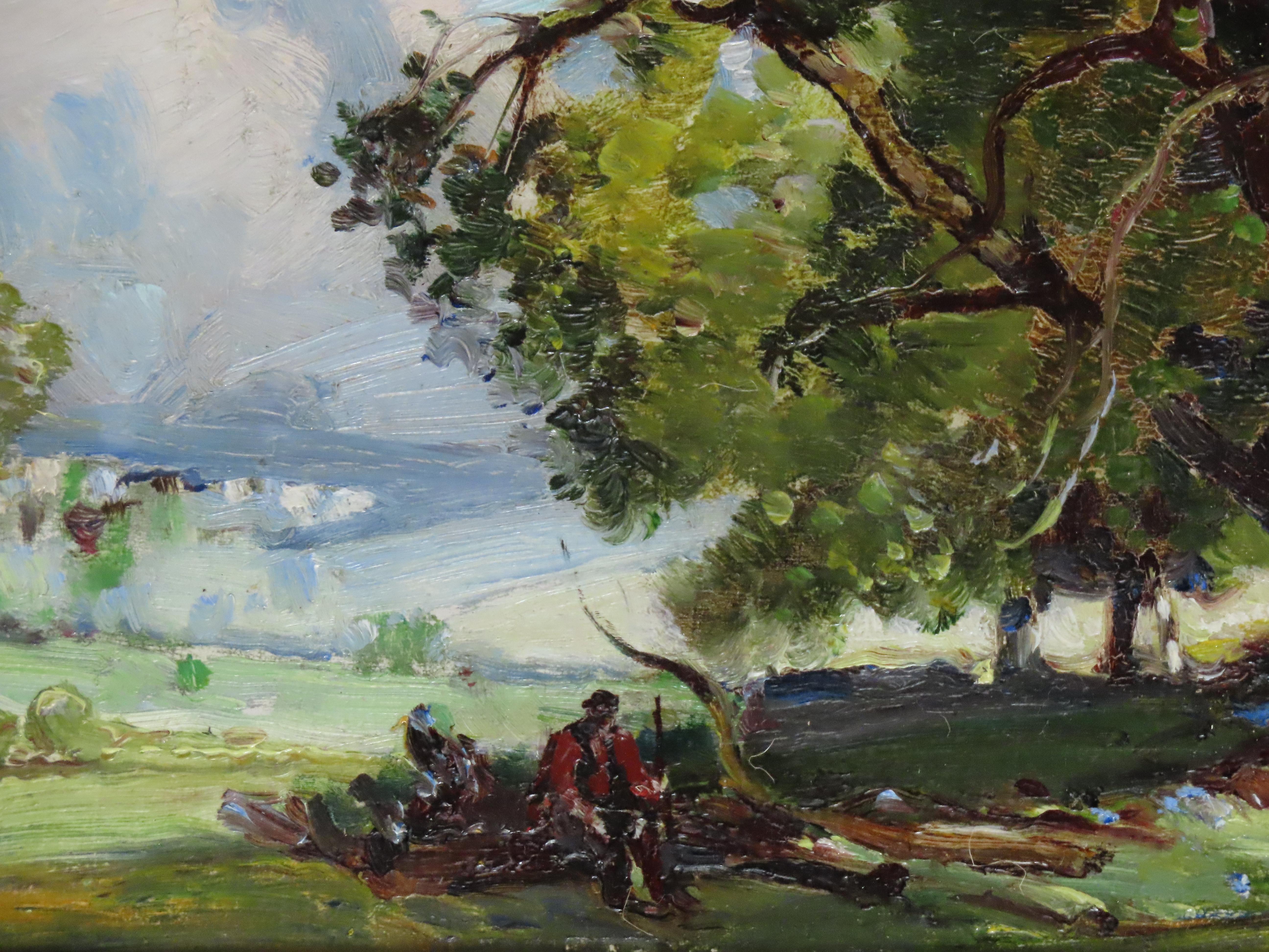HARRY DORR, 1872 - 1950
Ein in Kettering geborener Landschaftsmaler, Gründungsmitglied der Kettering Art Society und der Northampton Town and Country Art Society. Er stellte auch in der Nottingham Society of Artists und mit 4 Werken in der Alfred