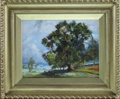 Original Oil on Board. HARRY DORR, "A Country Lane"