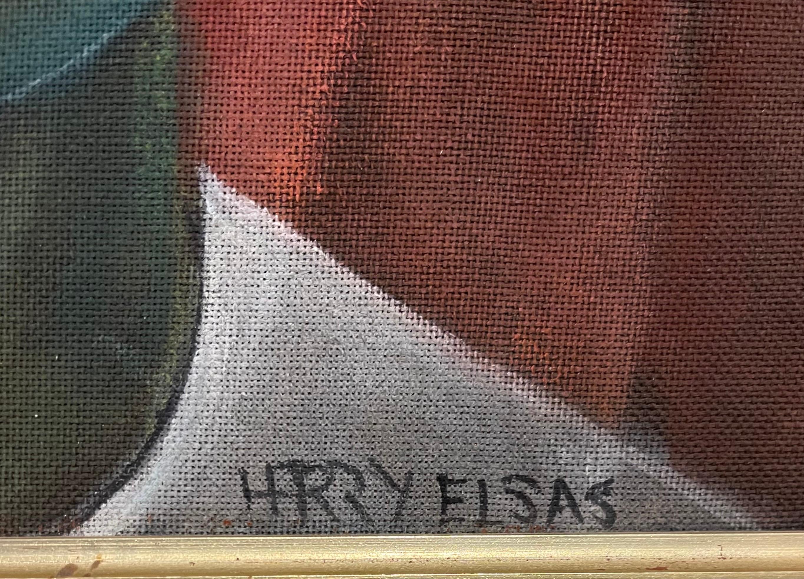 Retrato expresionista de mujer afroamericana alemán brasileño Harry Elsas en venta 3