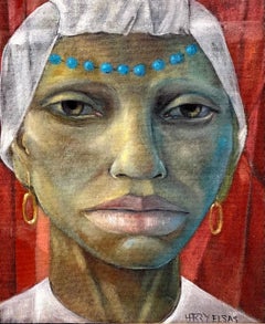 Expressionist African American Woman Portrait German Brazilian Harry Elsas