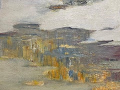 American Winter Landscape with Sun Glow. 'Lights and Shadows of Evening'.