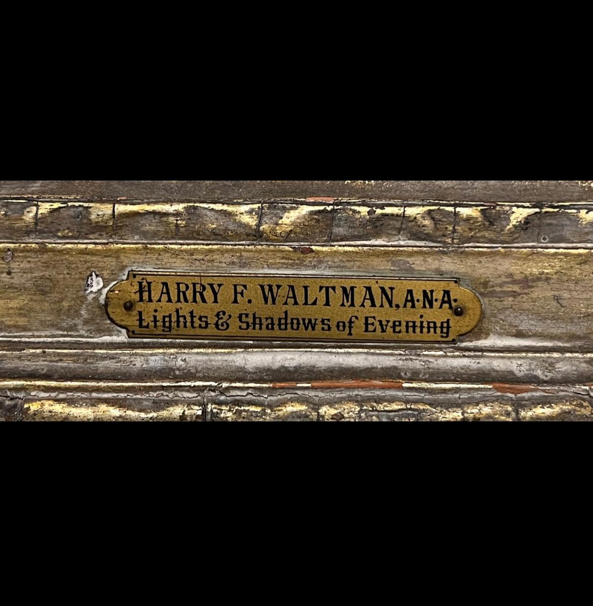 Paesaggio americano con luce solare dell'artista americano Harry F. Waltman (1871 - 1951).

Il dipinto mostra un paesaggio invernale luminoso e soleggiato durante il tramonto. Accenni di toni caldi si riflettono sul ruscello che scorre al centro