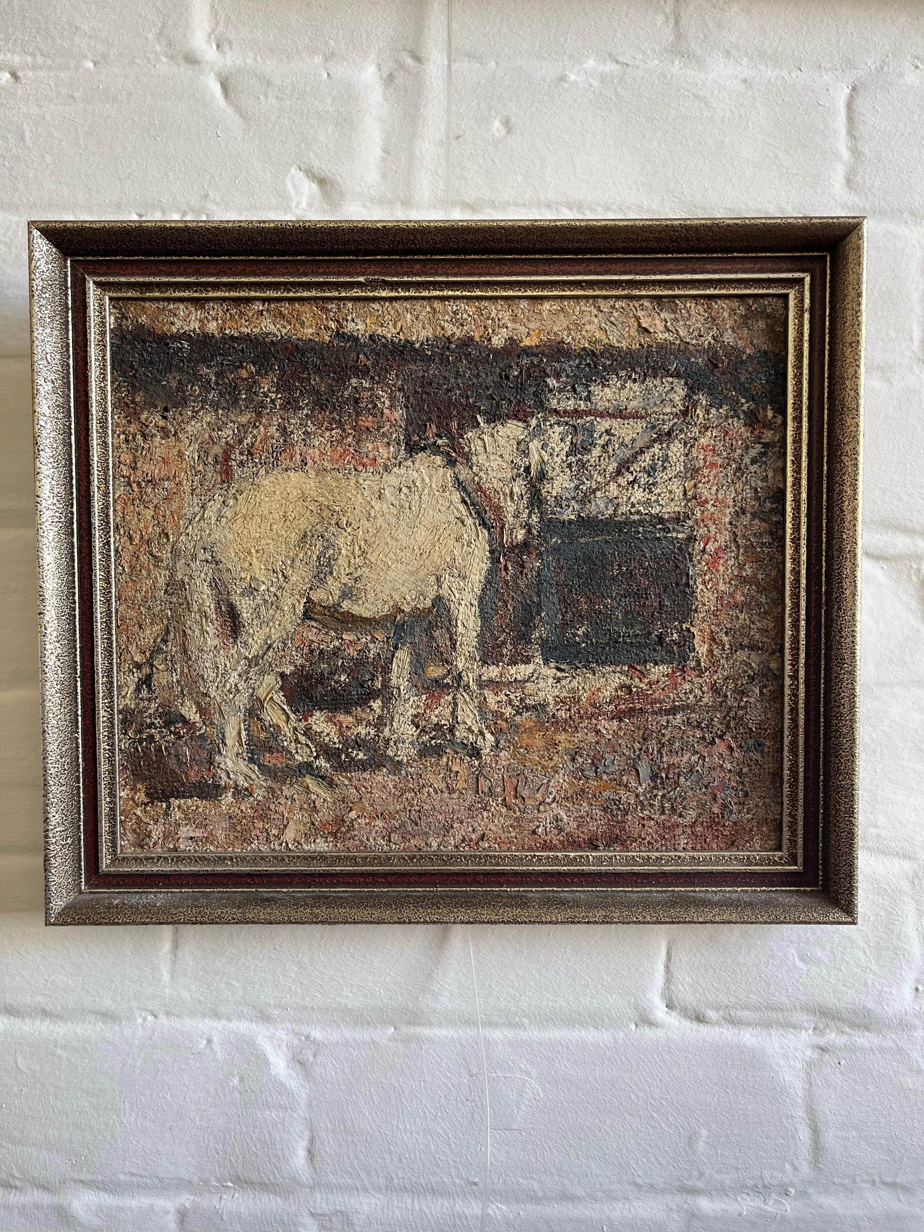 Harry Fidler, Impressionist study of a working Horse in farmyard For Sale 11