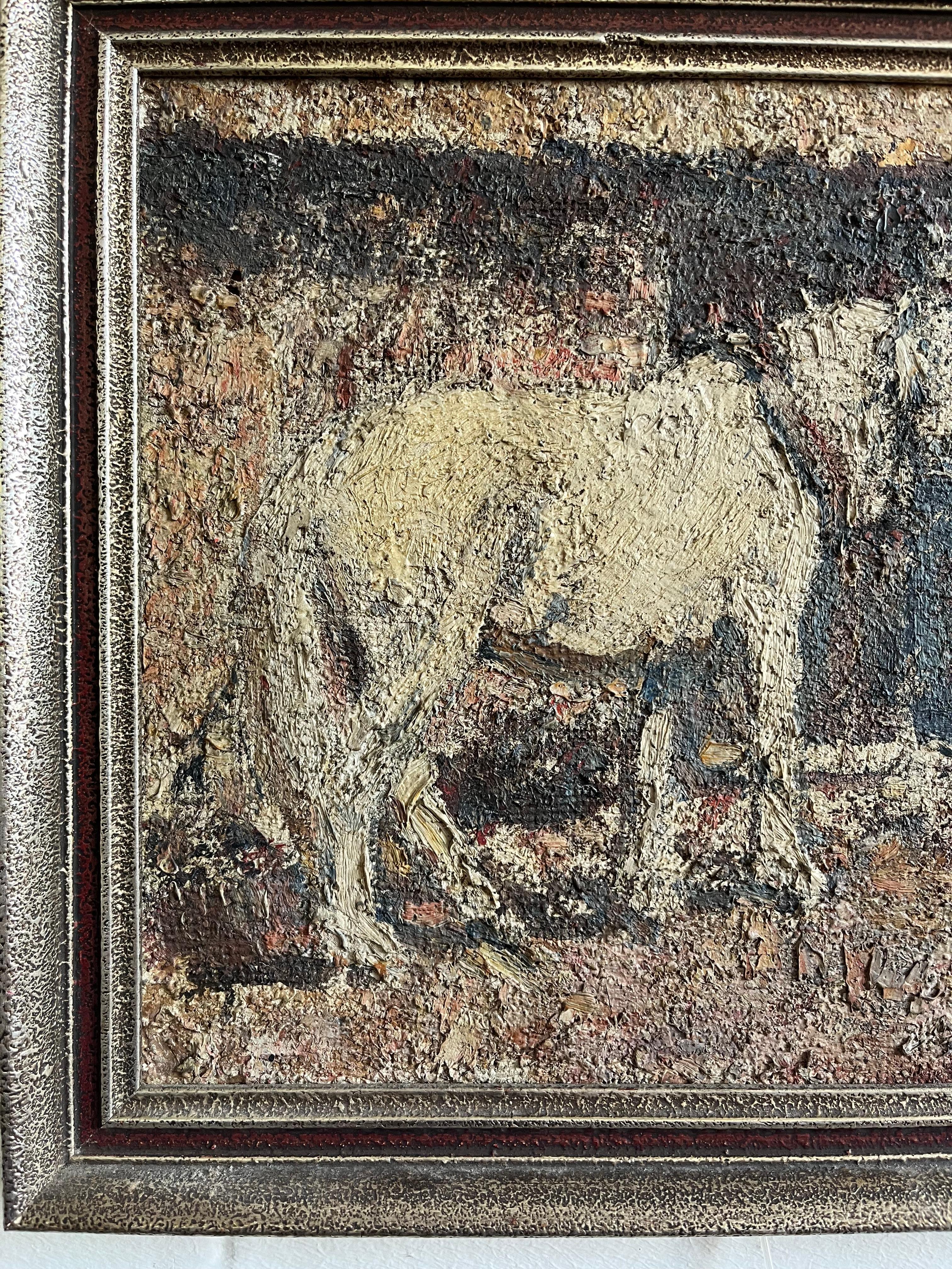 Harry Fidler, Impressionist study of a working Horse in farmyard For Sale 3