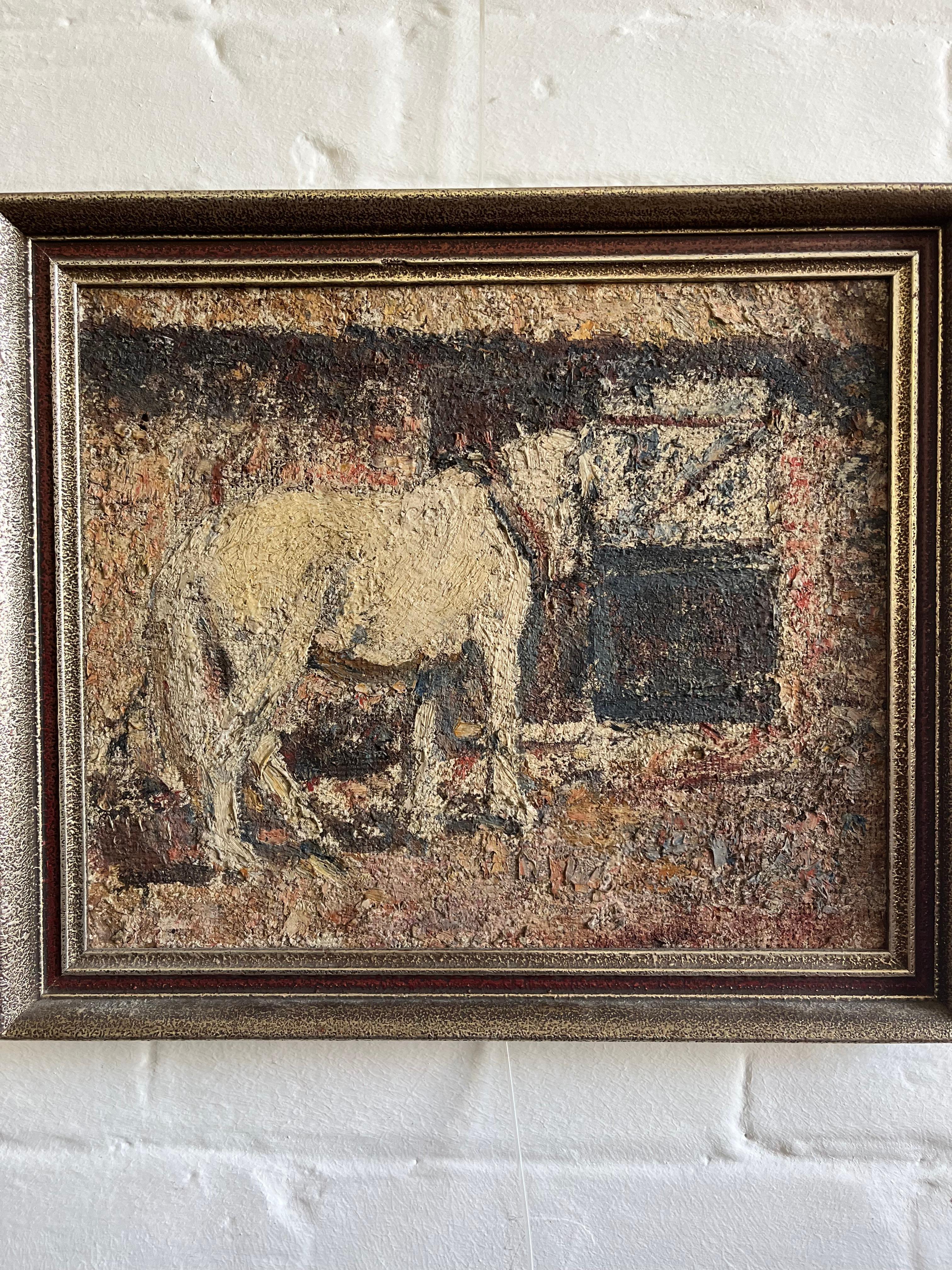 Harry Fidler, Impressionist study of a working Horse in farmyard For Sale 5