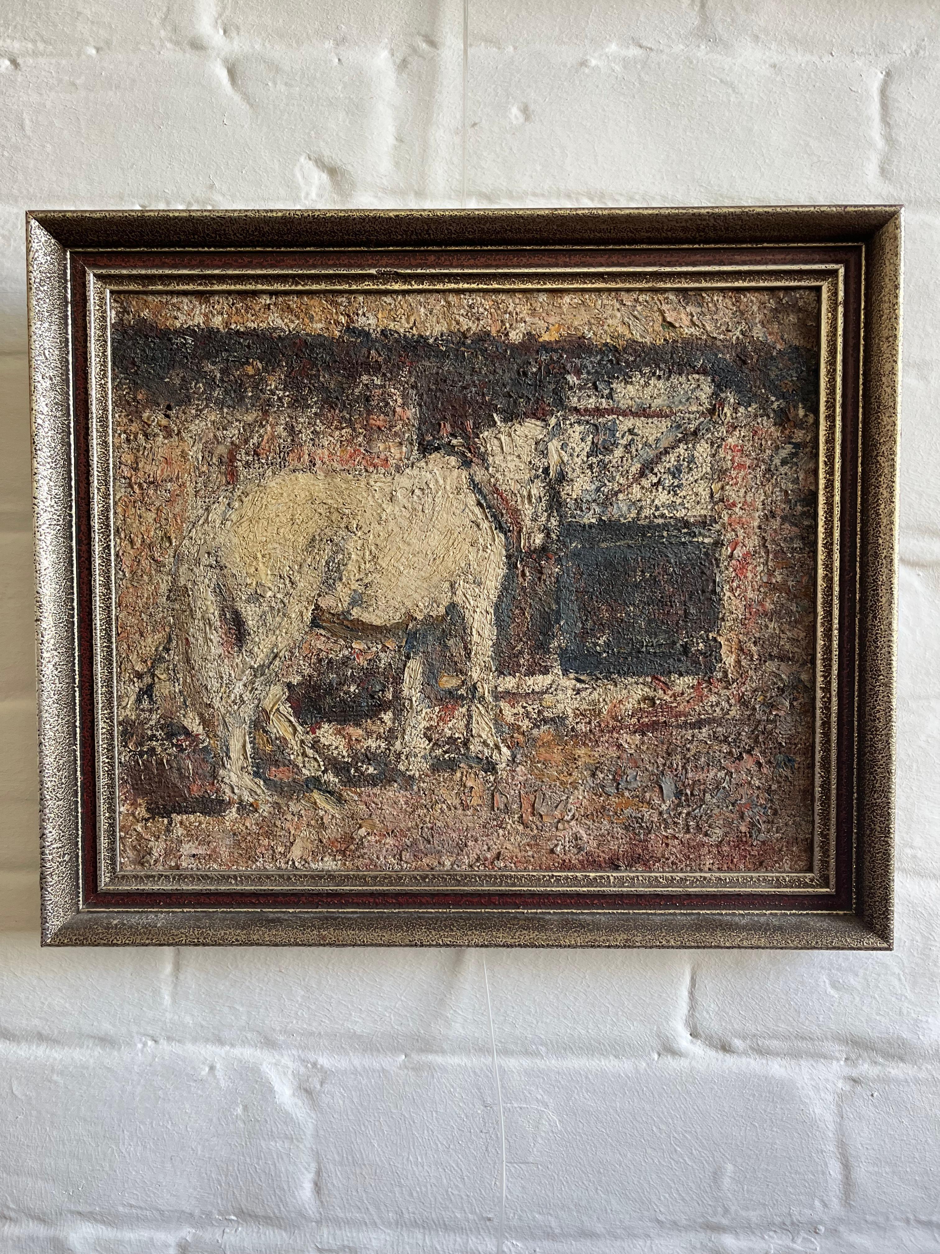 Harry Fidler, Impressionist study of a working Horse in farmyard For Sale 5