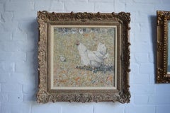 Harry Fidler, Impressionist study of chickens, impasto