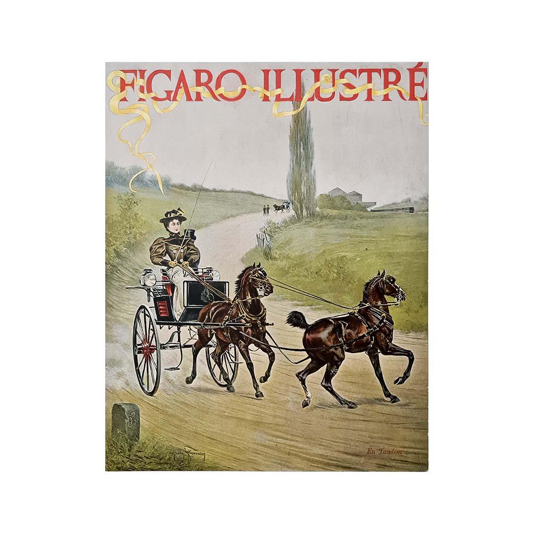 Very old poster which takes the cover of the Figaro Illustré. This first cover was published in 1895.

A certain accuracy in the features, as well as this idea of movement that give this original poster a style quite remarkable.

Sport -