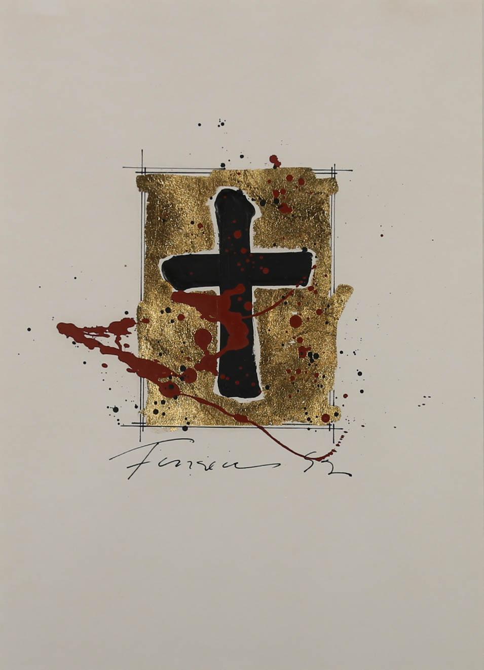 Harry Fonseca (1946 -2006) - Techniques mixtes, La découverte de l'or et de l'âme n°4 en vente 1