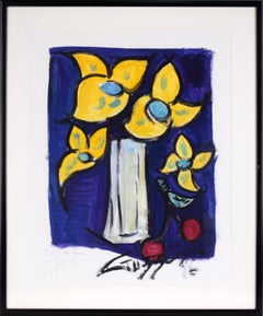 Daffodils and Cherries - Lithographie française en édition limitée sur papier d'archives