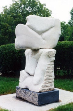 "Cockatoo", Abstract, Organic, Large-Scale Outdoor Marble Stone Sculpture