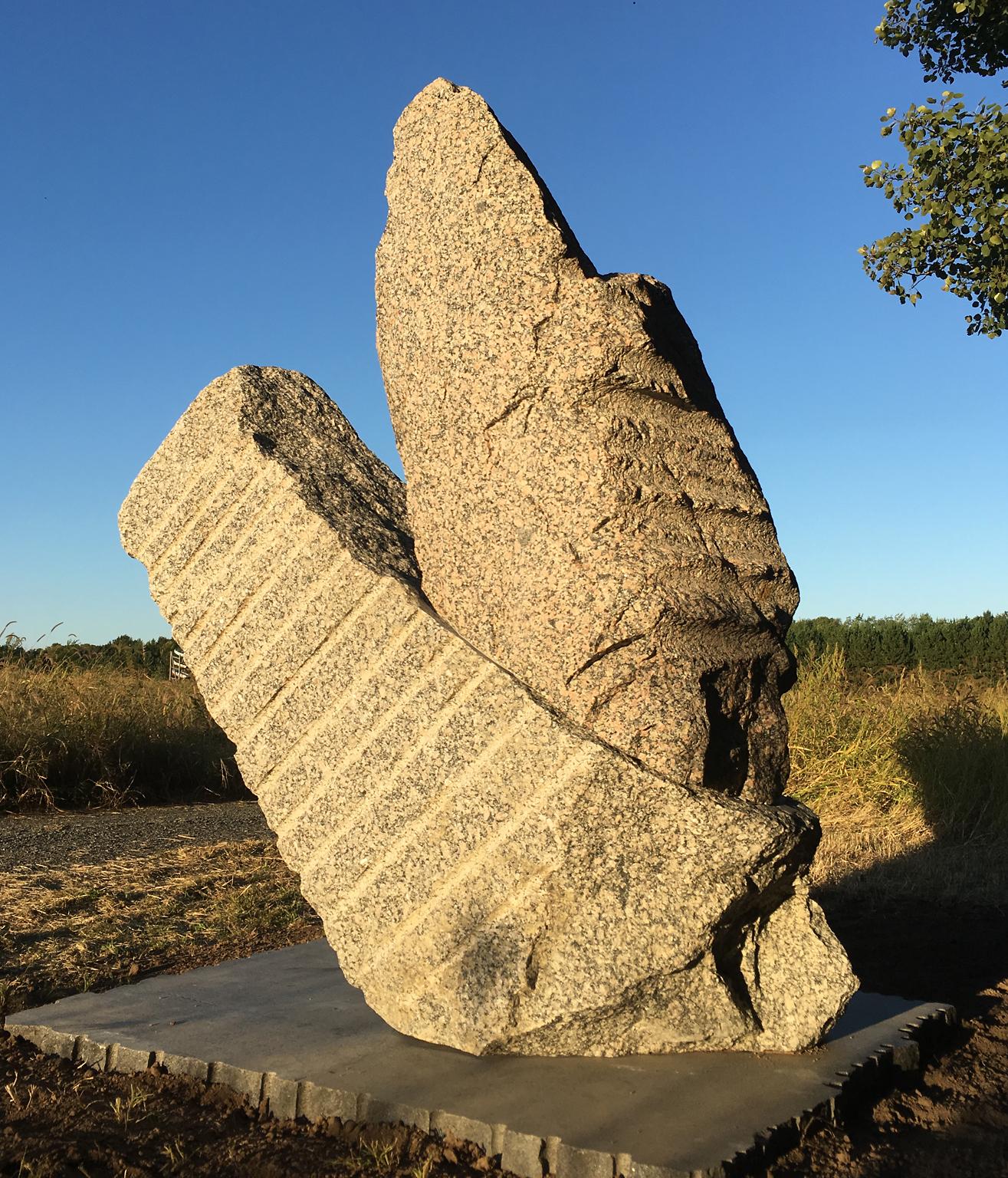 "Sherpa II", Abstract, Organic, Large-Scale Outdoor Granite Stone Sculpture