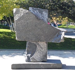 "Snapchance", Abstract, Organic, Large-Scale Outdoor Granite Stone Sculpture