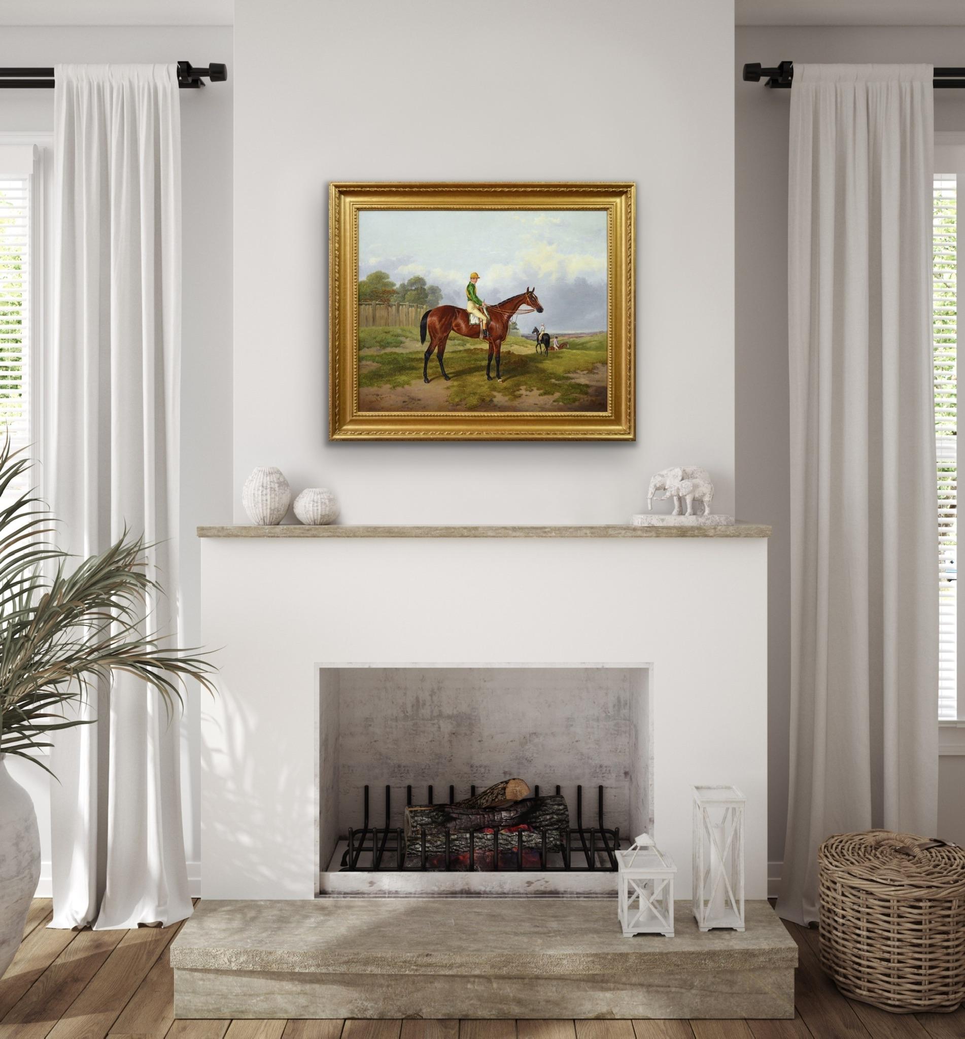 Peinture à l'huile du 19e siècle représentant un cheval de course, Blink Bonny en vente 10