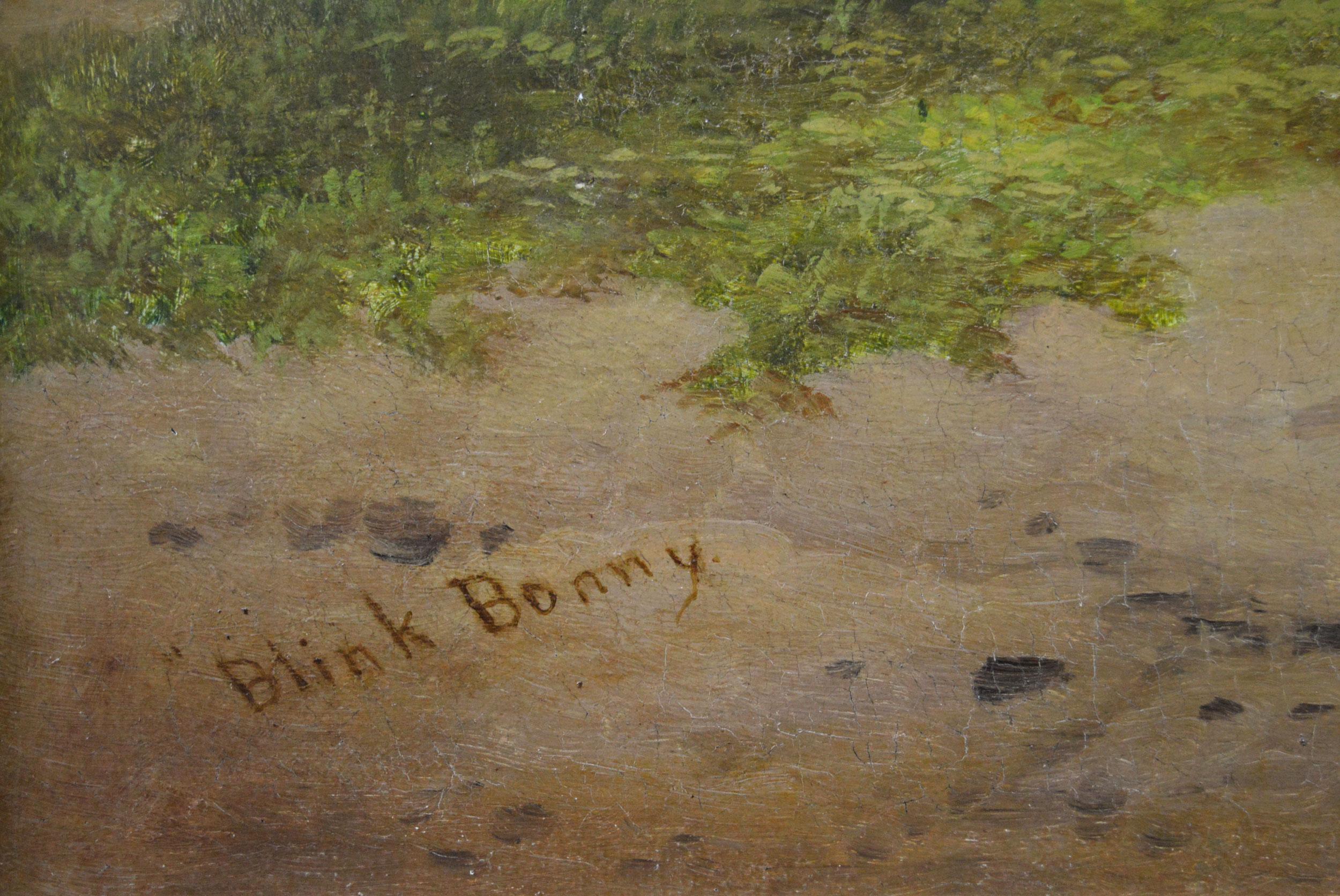 Peinture à l'huile du 19e siècle représentant un cheval de course, Blink Bonny en vente 4