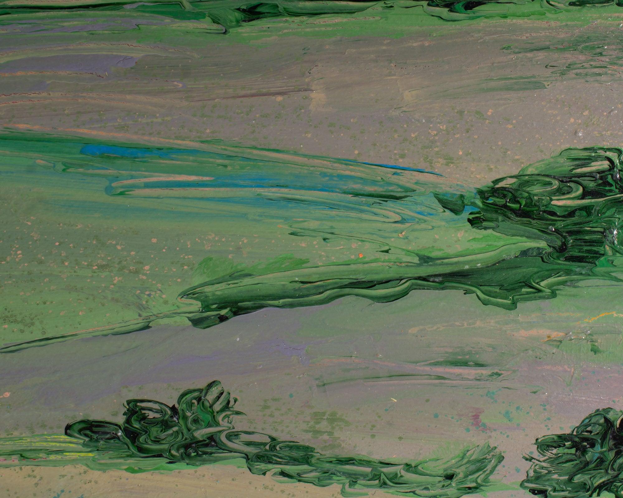 Peinture acrylique sur papier - Paysage abstrait des années 1980 - Harry Hilson en vente 1